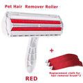 Pet Hair Roller Remover Lint Brush 2-Way Dog Cat Comb Tool Convenient Cleaning Dog Cat Fur Brush Base Home Furniture Sofa Clothe