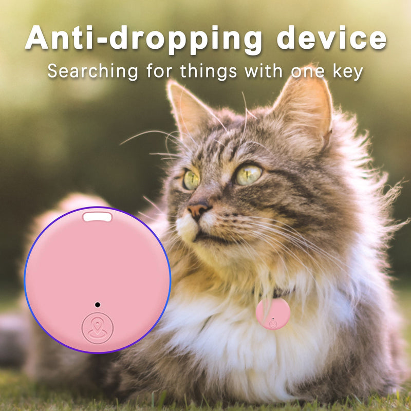 Mini Dog GPS Bluetooth 5.0 Tracker Anti-Lost Device Round Anti-Lost Device Pet Kids Bag Wallet Tracking Smart Finder Locator